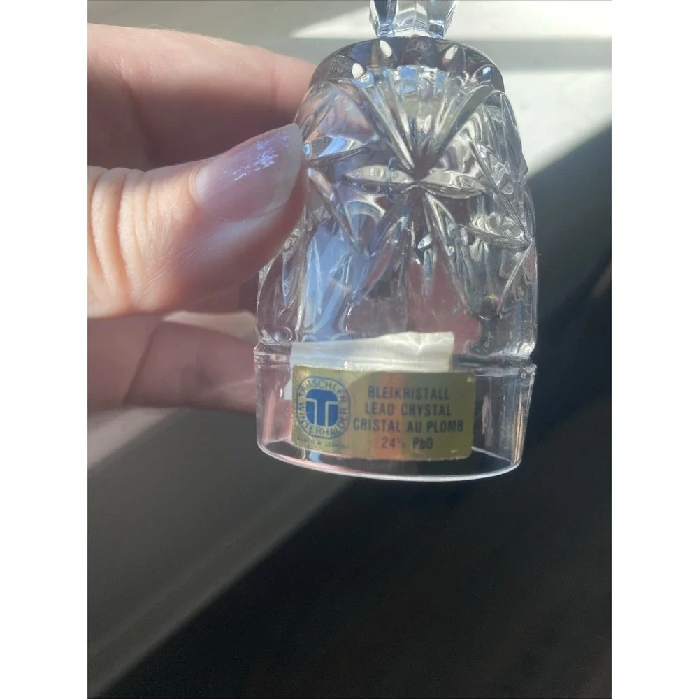 Vintage Tritschler Winterhalder Bleikristall Hand Bell Lead Crystal West Germany